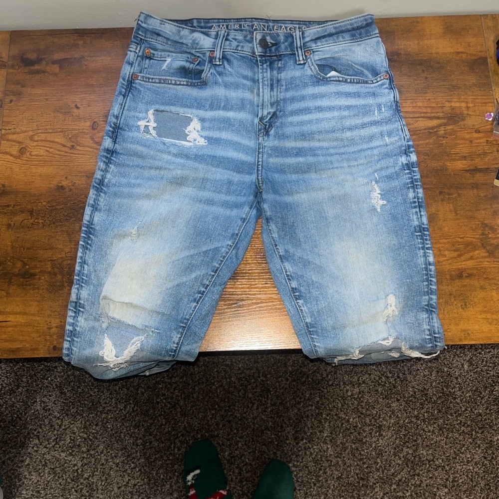 American Eagle Outfitters Light Blue Jean Shorts